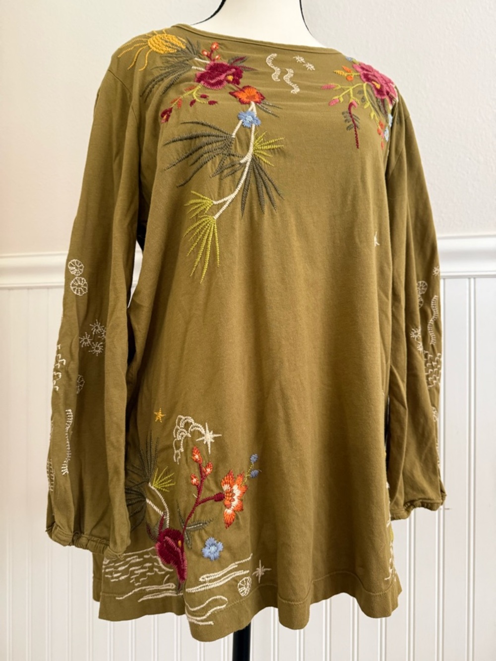RARE Johnny Was Keone Puff Sleeve Tunic - Picture 3 of 12